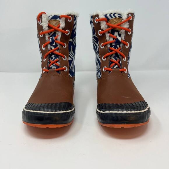 Keen Women's Elsa Lined Winter Boots Size 6.5 Brown Leather - Picture 2 of 15